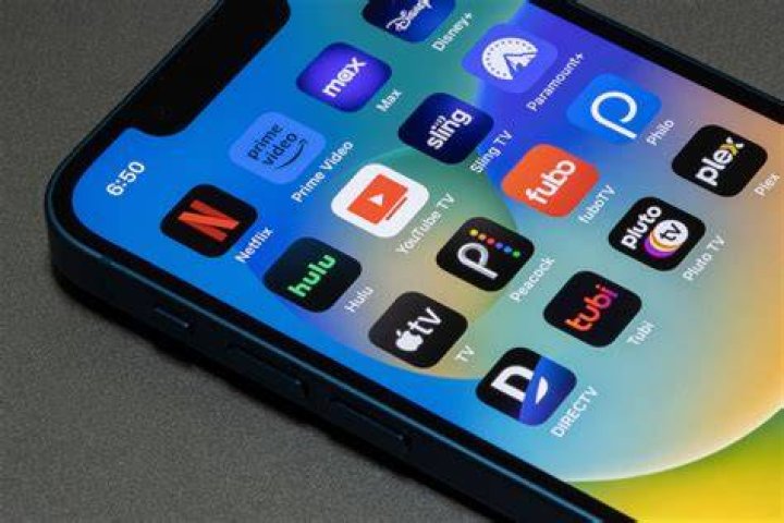 Mobile phone displaying streaming content